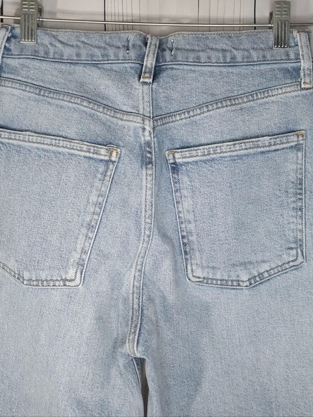 AGOLDE Light Wash Straight Leg Casual High-Rise Everyday Jeans - Picture 7 of 8